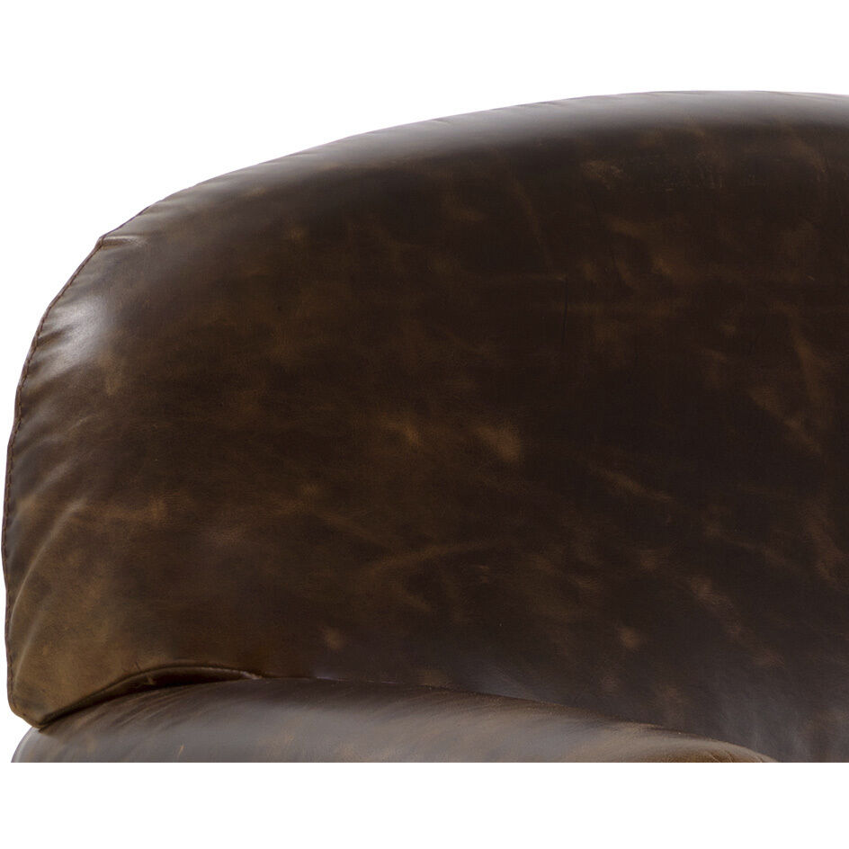 Bastoni Chocolate Leather Lounge Chair